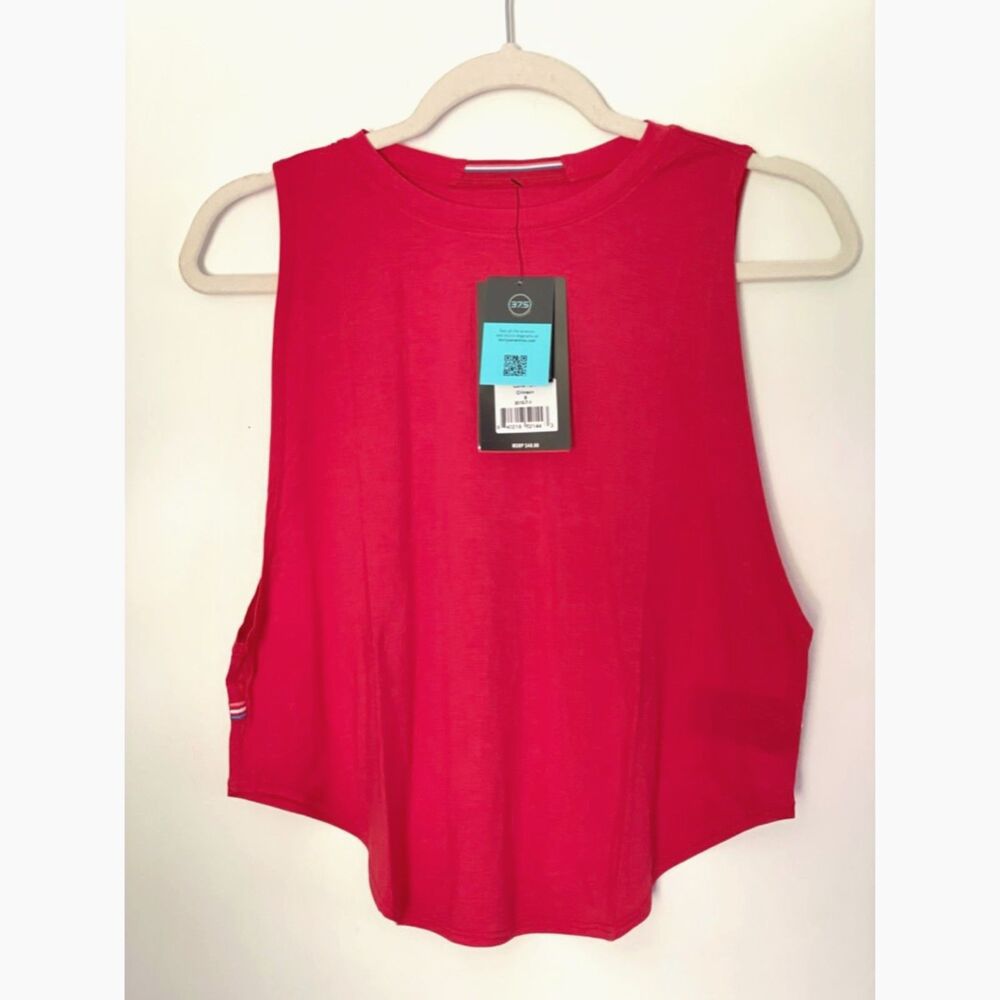4 Fourlaps Curved Athletic Tank Top Crimson Women's Size Small Gym Training NEW